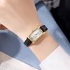 Niche High-End Leather Women'S Watch Medieval Small Square Plate Watch Women'S High-Value Fine Belt Quartz Watch
