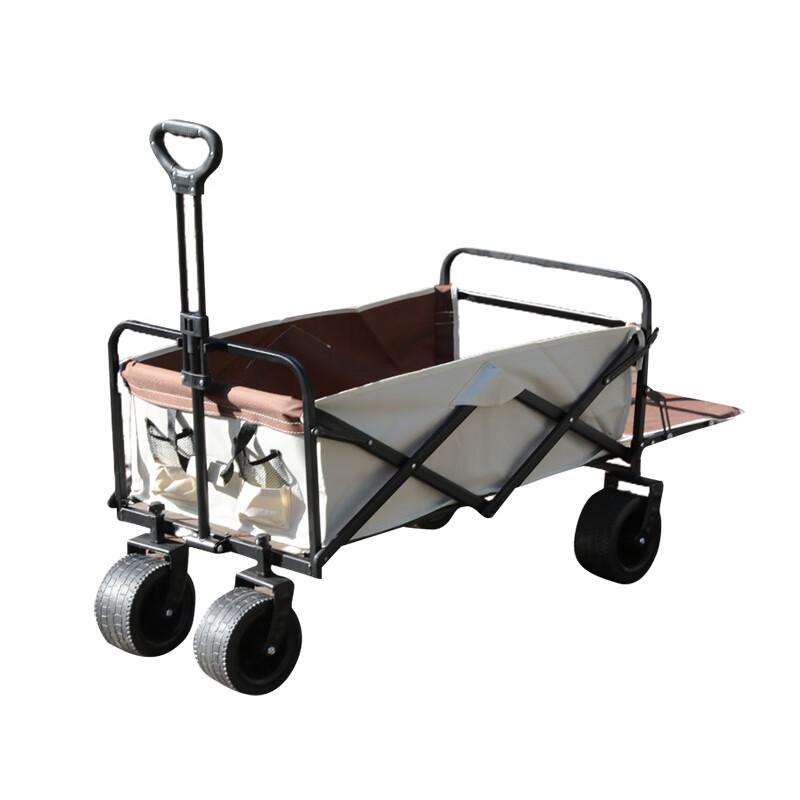 Складная походная тележка с тормозами