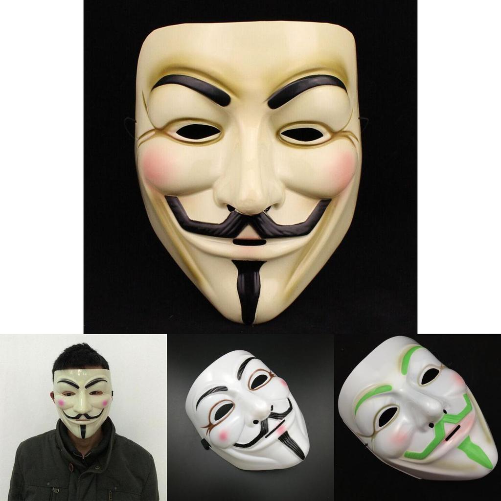 Fashion V For Vendetta Guy Fawkes Mask Anonymous Halloween Costumes Cosplay