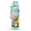 1PC Mixed Wildflower Bouquet Floral Print 750ml Color Plastic Sports Water Bottle Leakproof Flip Straw Lid Suitable for Sports Office Home Use