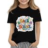Children's Casual and Fashionable Round-Neck Printed Short-Sleeve Top for Back-to-School