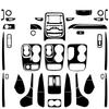 For Dodge Durango 2011-2020 Carbon Fiber Center Console Gear Shift Air Outlet AC CD Window Lift Trim Set Car Accessories Sticker