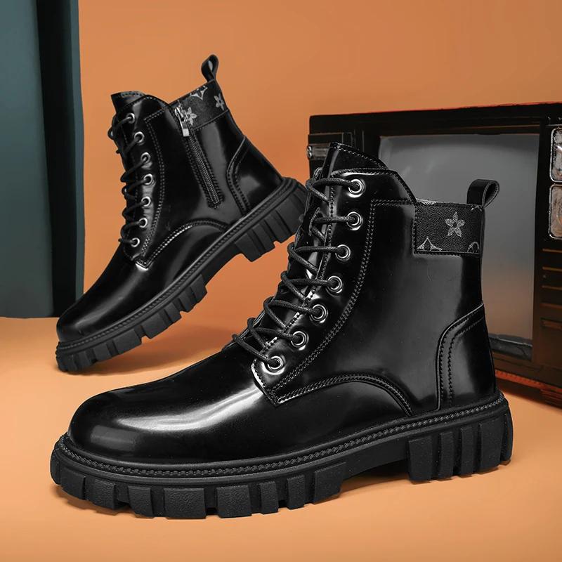 Кожаные туфли с круглым носком — фото 3