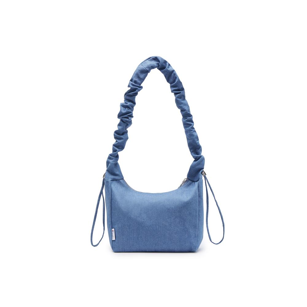 New Champion Fabric Shoulder Bag Unisex Black/Milk White/Medium Blue Denim U5AACPU32