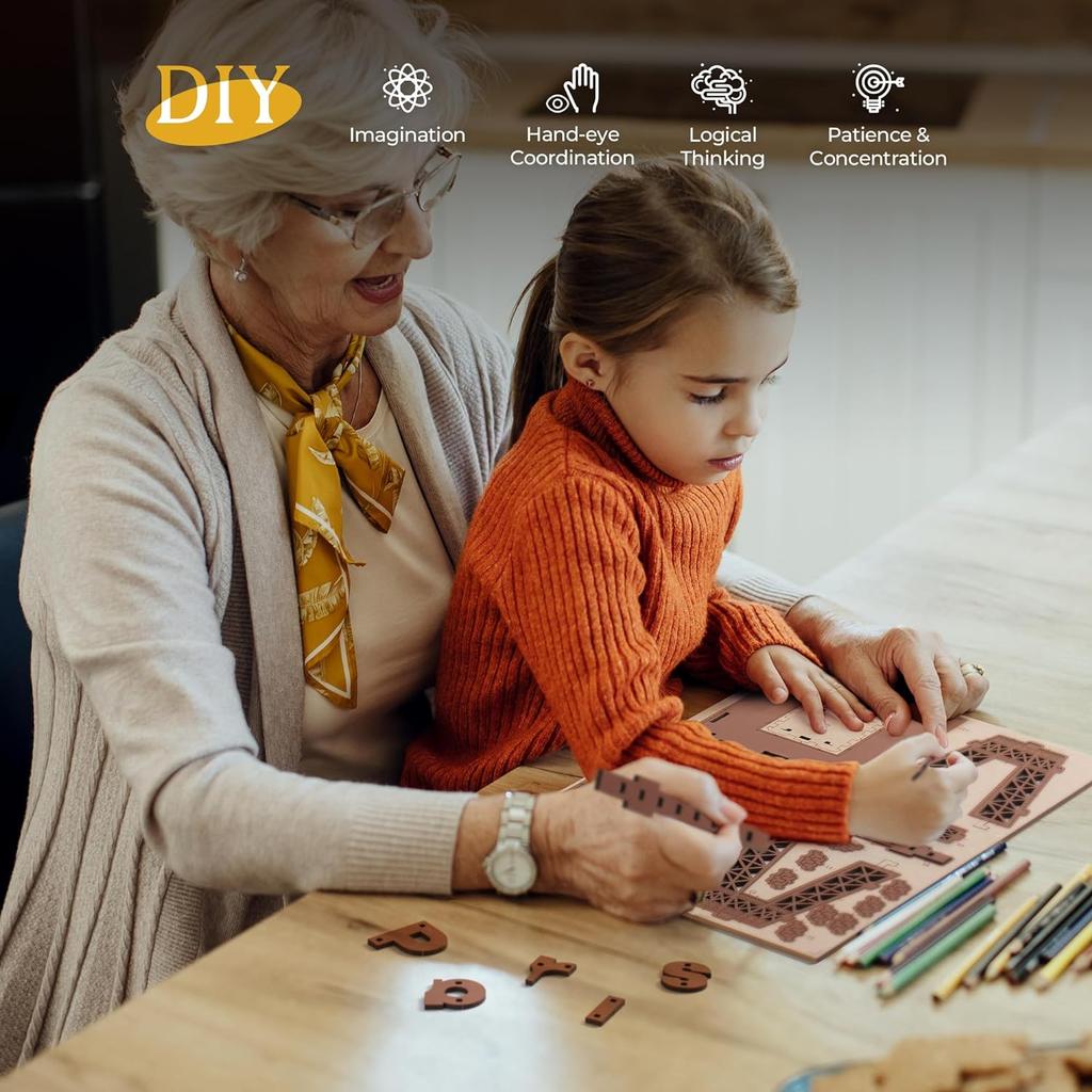 Robotime 3D Holzpuzzle Spiel Nacht des Eiffelturms 1:638 Gebäudemodell Spielzeug für Kinder Kinder Geburtstagsgeschenk