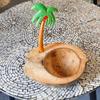 Creative Wax Free Candlestick & Art Incense Holder - Natural Boat-shaped Coconut Shell Holder, Elegant Decoration & Gift