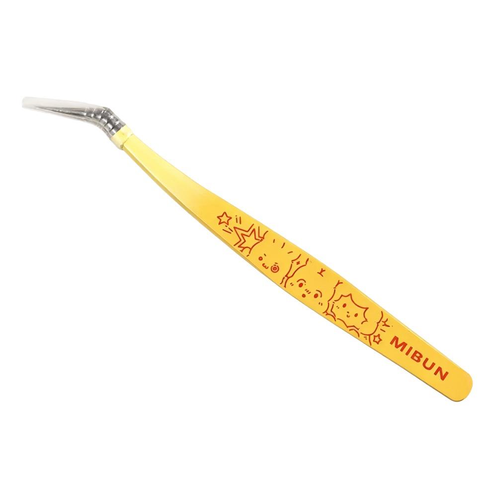 Metal Curved Stickers Tweezers High Precision Anti-static False Eyelash Tweezers Cartoon Eyelash Curler Extensions Grafting