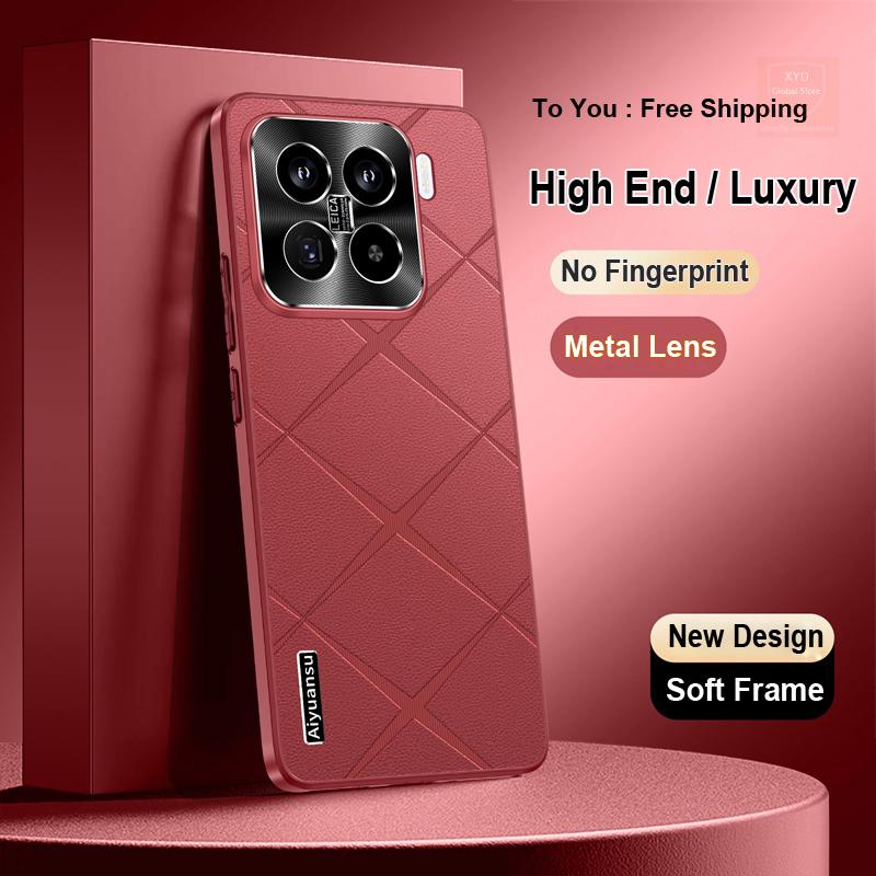 360 Bracket For Xiaomi 15 Pro Case Holder Ring Cover For Xiaomi 15 Pro Mi Mi15 Phone Case Shell Stand Fashion Leather Skin