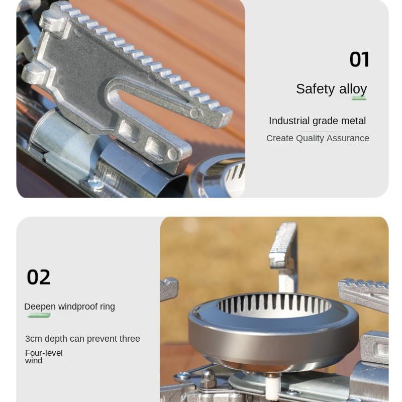 Outdoor Folding Card Stove Portable Camping Stove Household Strong Fire Windproof Gas Tank Gas Card Magnetic Stove