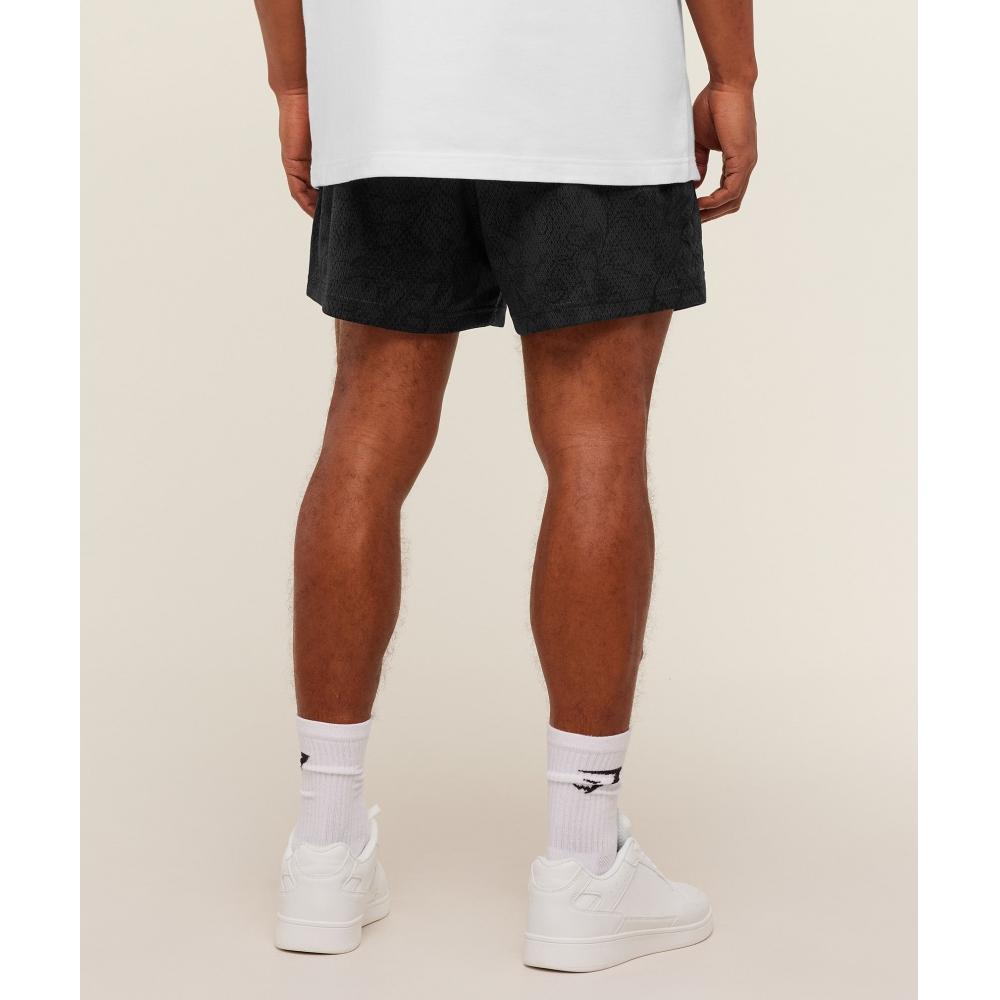 Gymshark Lifting Mesh 5 Shorts Black Onyx Grey A4b7v Bdqc