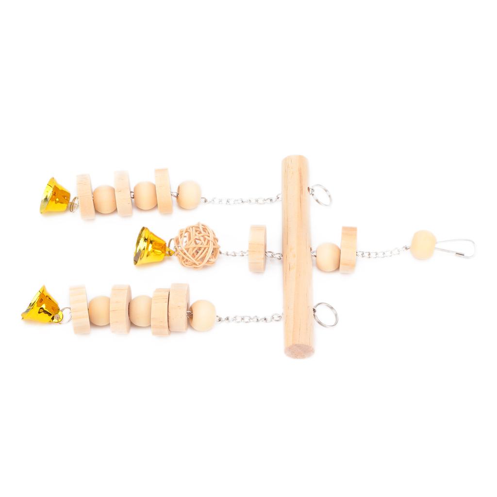 Bird Swing Toy Hanging Swing Bells Chew Toy for Parrots Mynahs Macaws and Other Small Birds