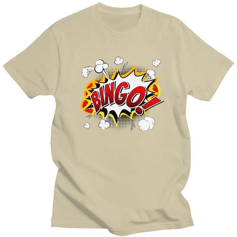 Custom Hot Game Bingo T Shirt for Men Pure Cotton Tshirt Fashion Tees Short Sleeves Tshirt Clothing
