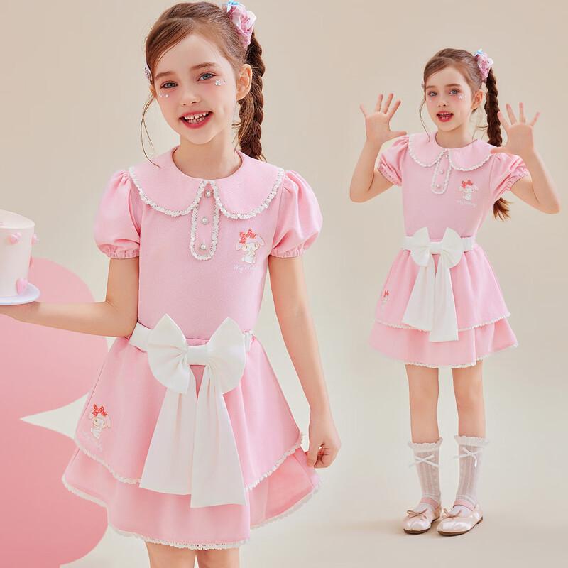 Hello Kitty Girls  Summer Sweet Bow Short Sleeve & Skirt Set 130