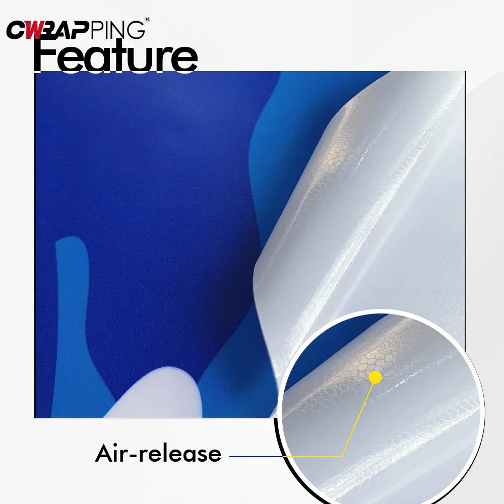 Car Stickers Blue Camouflage Pattern Vinyl Wrap Film Glue Waterproof Decorate Sticker for Computer Motorcycle Car Accessories