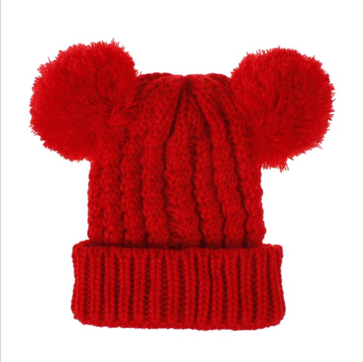 High Quality Custom Logo Children's Winter Knitted Hat Embroidery Kids Baby's Children's Winter Beanie Hat