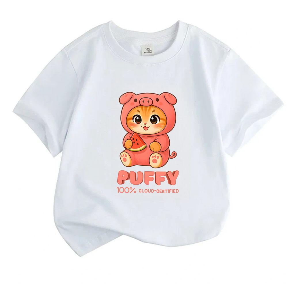 Kids Boys Girls 100% Cotton Short Sleeve Crew Neck T-Shirt,