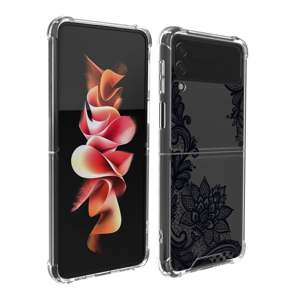 Samsung Galaxy Z Flip 5 Butterfly Lace 2-in-1 Phone Case with TPU+PC Material