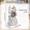 2025 Christmas Tree Topper Angel Fairy With White Feather Wings no light 3d Christmas Tree Toppers Decorations Ornament
