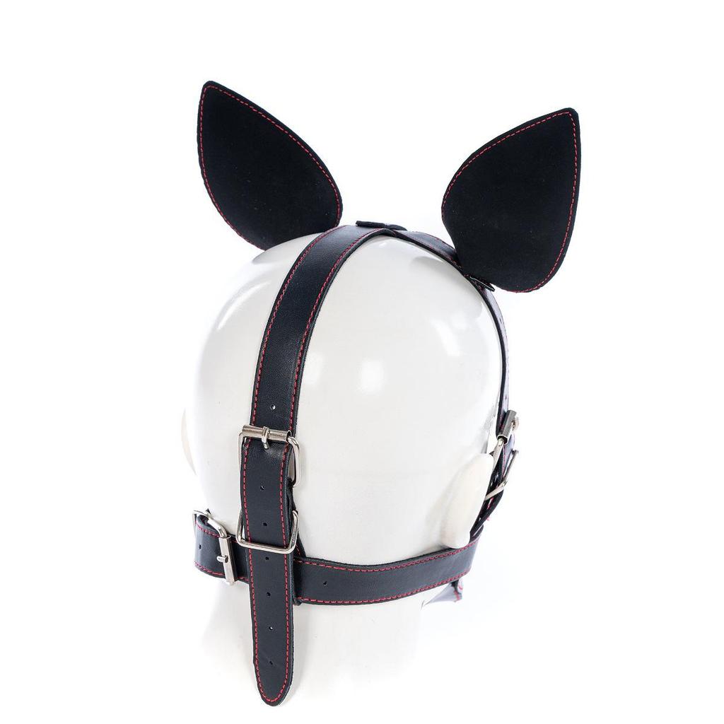 Five-Piece Kinky Pet Play Set: Crawling Suit, Kneeling Gloves, Dog Headgear, Knee Pads, Limb Restraints