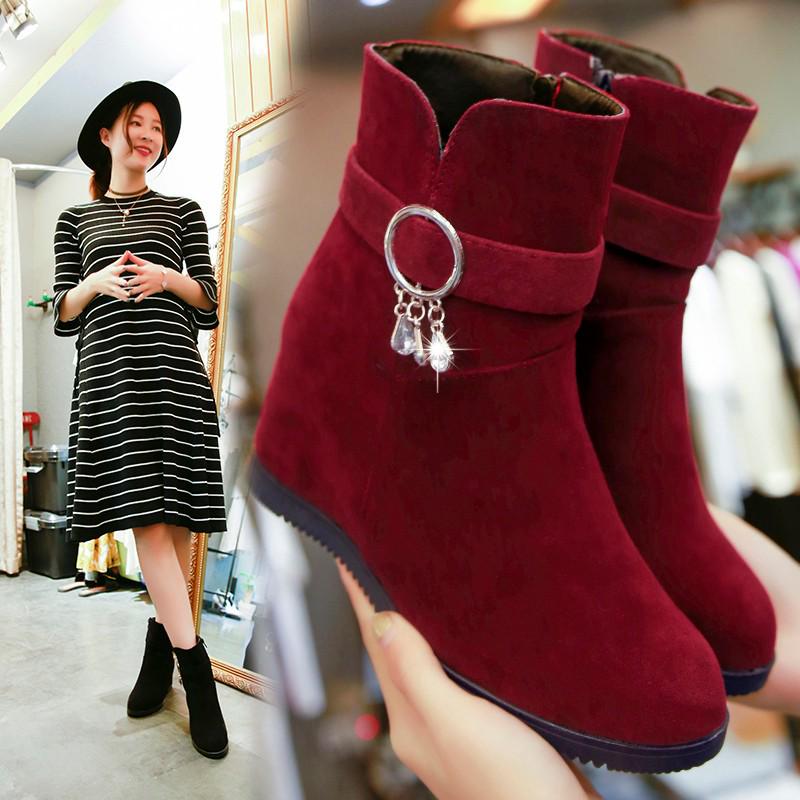 Bottes Martin Polyvalentes Automne/Hiver 2025 pour Femmes: Plat, Rehaussant, Doublé de velours, Court, Chaud