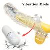 Realistic Penis Sleeve Penis Extender Powerful Vibrating Penis Ring Penis Sleeve Elastic Penis Ring, Enlargement Extension Suitable for Couple Use