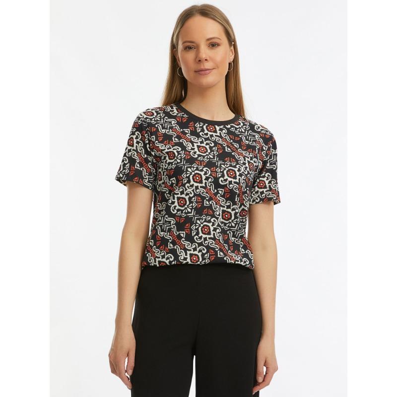 

Summer Women s Round Neck Short Sleeved T-shirt with 3D Fashionable Printing 8XL