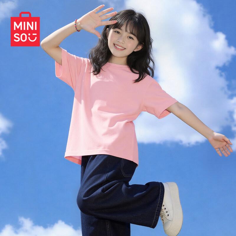 MINISO Girls  Pure Cotton Short Sleeve T-Shirt 150