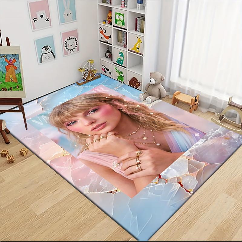Taylor Swift Magazine Cover Carpet Rug Soft Washable Antislip Home Living Room Sofa Mats Personalized Christmas Rug