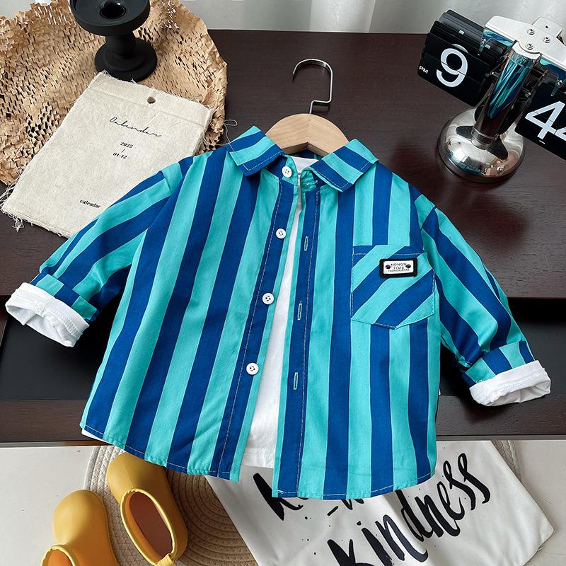 Boys Long Sleeve Shirt Lightweight Stylish Casual Top for Spring and Autumn