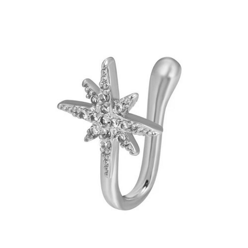 1Pc Non-Piercing Women And Girls Fake Nose Cuff Clip-On Nose Ring Nose Ring Cuffs