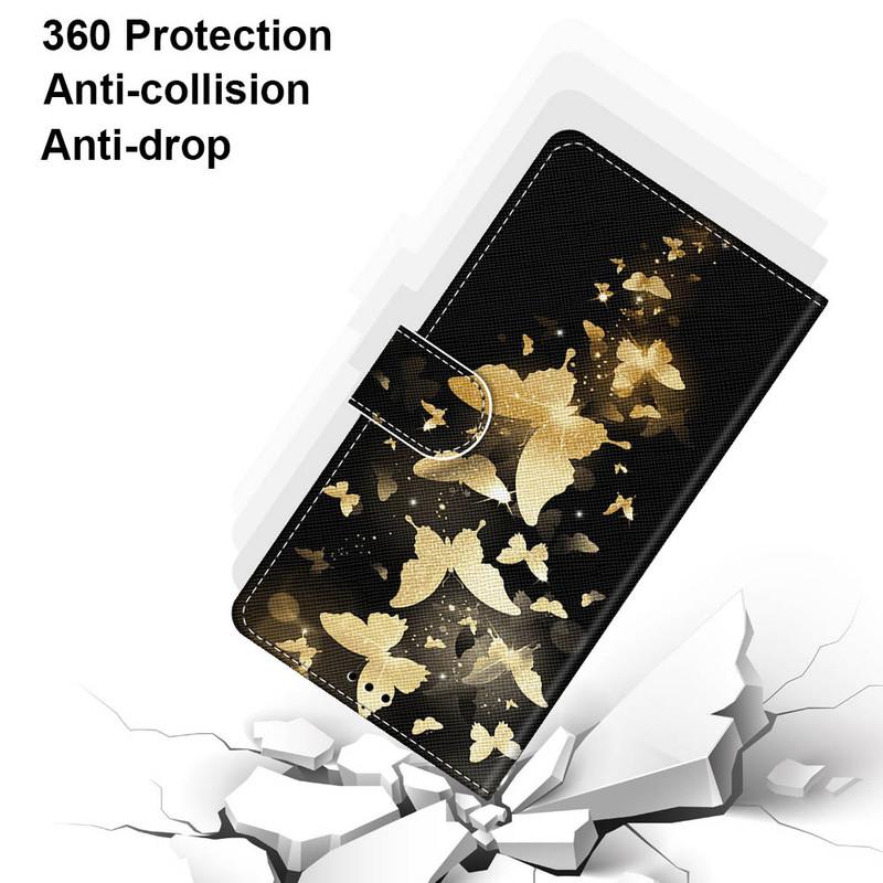 For Redmi 10C 10A Note 12 11 10 Pro 11S 10S Xiaomi Poco X3 NFC X5 Pro Rose Flowers Pattern PU Leather Card Holder Flip Wallet Kickstand Phone Casing