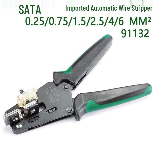 SATA 91132 German Automatic Wire Stripper, 0.25-6 MM² Capacity 91132