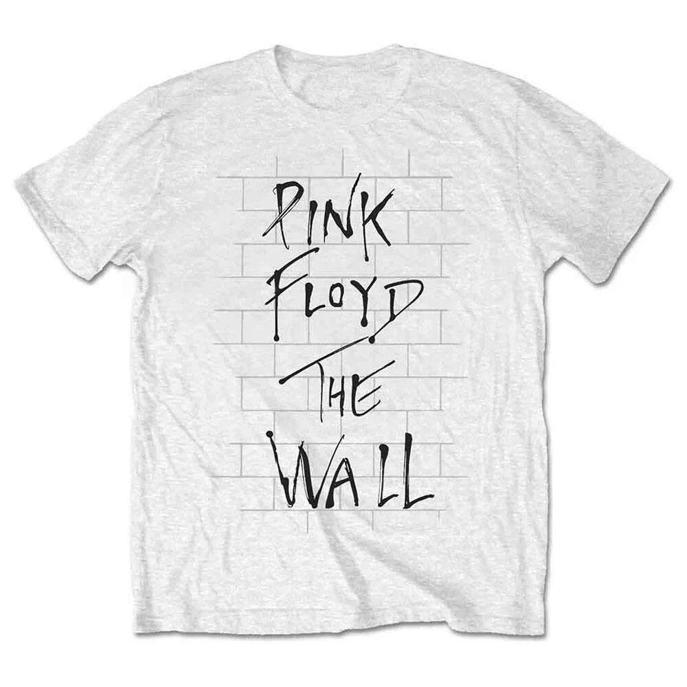 Classic Rock Black Tshirt Pink Floyds The Wall Tops Vintage Oversized Cotton T Shirt Women Round Neck Tee Clothing Unisex