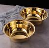Stainless Steel Basin tureen Thickened Kitchen Bath Household Vegetable Wash gold golden Mixing Bowl Mixed salad Big soup bowl