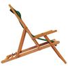 Folding Beach Chairs 2 Pcs Green Fabric