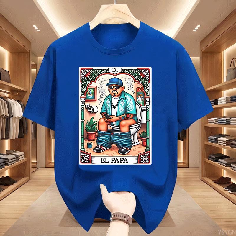 El Papa Latino Tarot Card Spanish Doing Dad Tshirts Fathers Day Tshirt Breathable Clothes Fashion Soft Fabric Unisexswear Tops