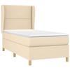 3128426 vidaXL Divan Bed with Mattress Cream 100x200 Cm Fabric