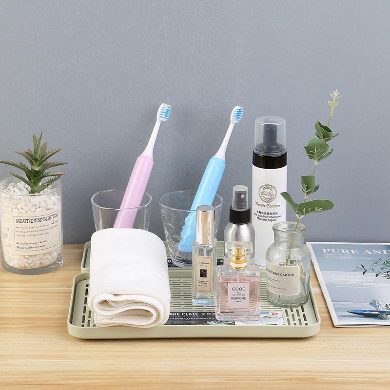 Thickened Plastic Draining Tray Double Deck Fruit Plate Outdoor Tea Tray Kitchen Tableware Drain Tray Plastic Tray