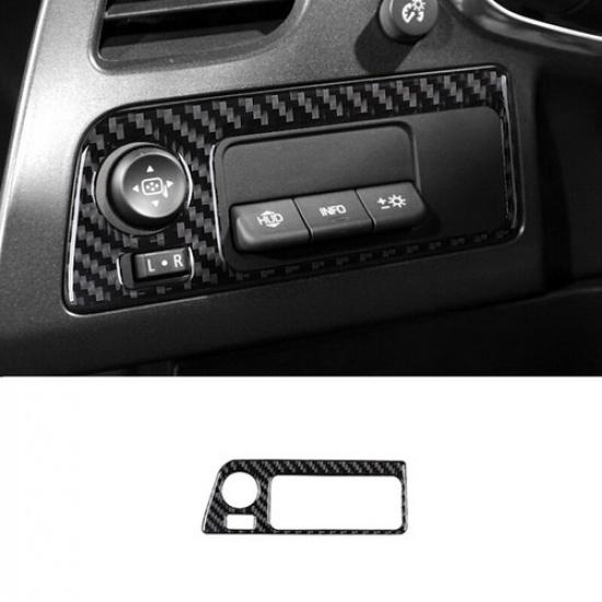 Carbon Fiber Headlight Switch Button Panel Trim For Chevrolet Corvette C7 14-19