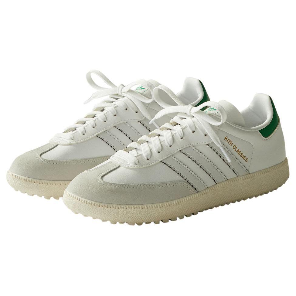 Kith X Adidas Samba Spikeless Golf White Green Unisex Sneakers Dash-Grey Off-White IG5711