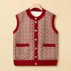 Hengyuanxiang Women's Fleece-Lined Winter Vest for Seniors