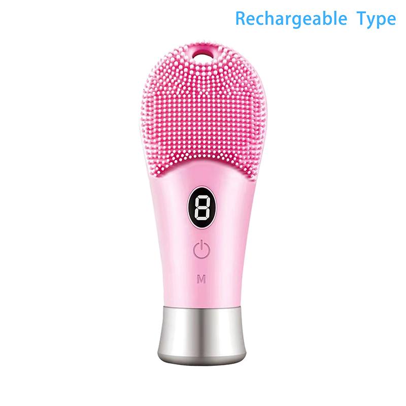 9 Gear Electric Ultrasonic Skin Sonic Scrubber Facial Brush Cleaner Spinning High Frequency Vibration Face Silicone Rechargeable