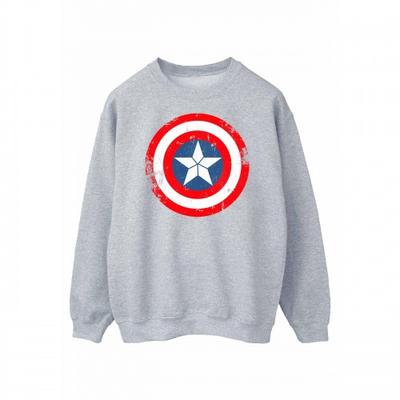 Mens Captain America Civil War Distressed Shield Sweatshirt