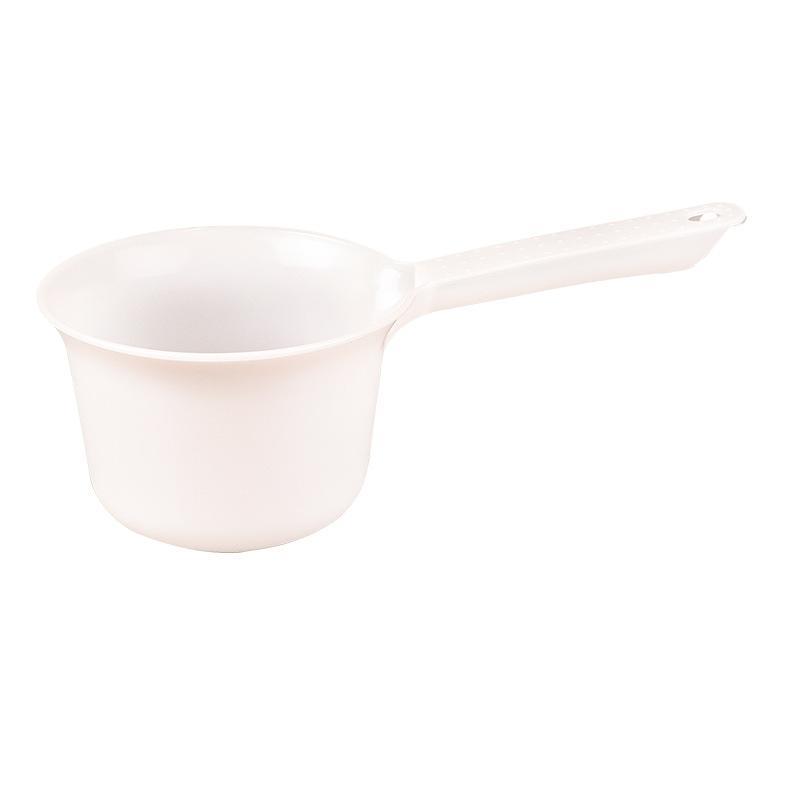 Kitchen Water Scoop Long Handle Plastic Ladle Bath Scoop Household Water Ladle Soup Dipper Garden Use White Serving Spoons