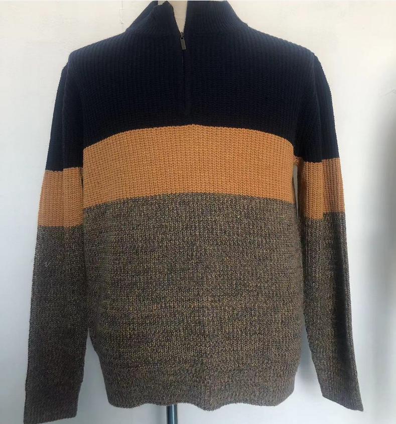 Men's Plus Size Loose Fit Knit Pullover Sweater - Long Sleeve, Casual Autumn/Winter Style