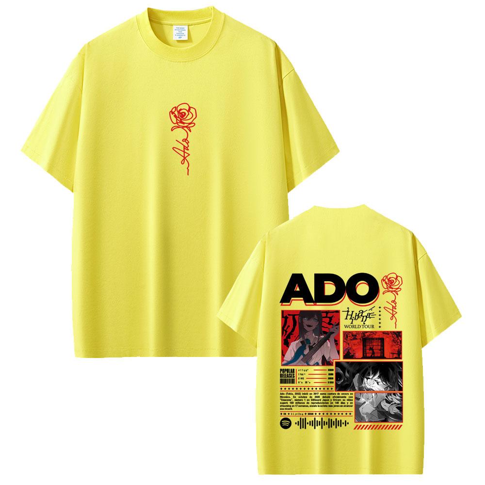 Ado Hibana World Tour 2025 Tshirt Unisex Women Fashion Pop Music T Shirts Unisex Y2k Japanese Style Streetwear Male Casual Tshirt