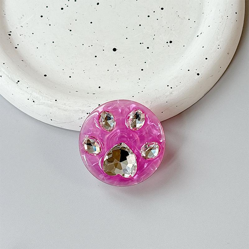 Rhinestone Magnetic Retractable Phone Holder with MagSafe, Foldable Desktop Support, Japanese Korean Style