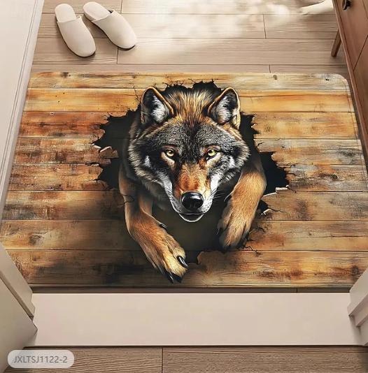 

Stone Grassland Front Door Visual Pad 2D Optical Illusion All-weather Mud Door Pad Terrace Porchliving Room Office Carpets 40cm x 60cm
