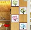 Colorful Four Seasons Tree Counted Cross Stitch Kit Embroidery Package Spring Summer Autumn Winter Living Room Home Decorative