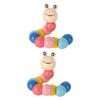 2pcs Wooden Twisting Toy Adorable Bright Color Wooden Twisting Crawling Toy for Kids Babies